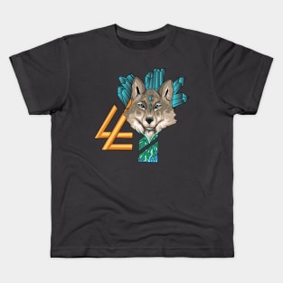 wolf of the mountains Kids T-Shirt